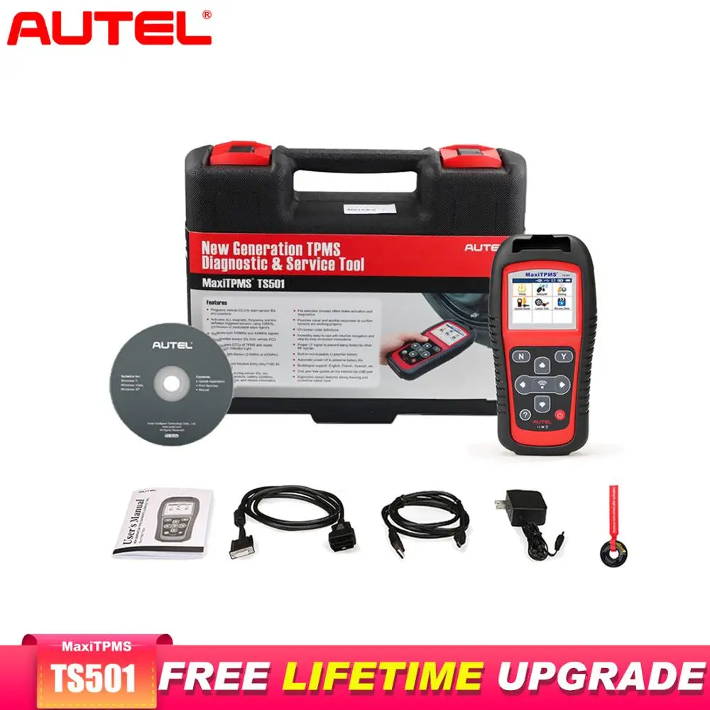 Cheap Autel MaxiTPMS TS501 OBD2 Scanner Diagnostic Tool Scaner Automotivo Car Tire Repair tool Code Reader TPMS Service