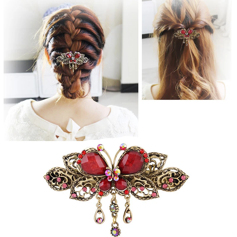 3pcs Women Elegant Crystal Flower Bridal Clips Hairpins Hair Clip