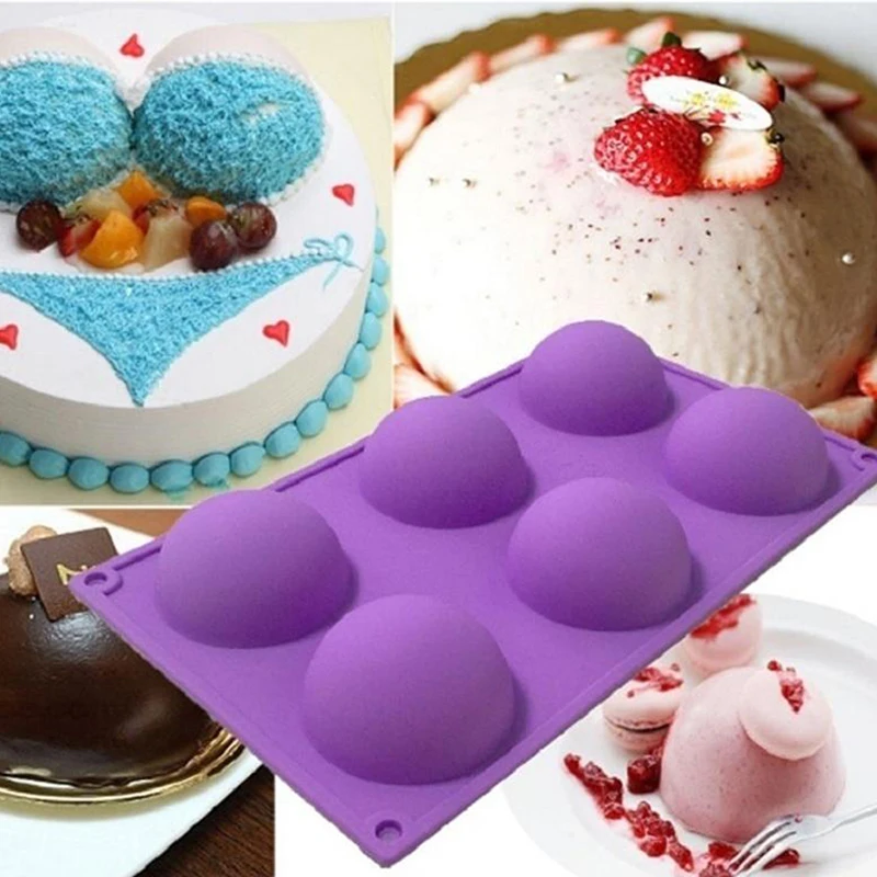 Маленькая полукруглая силиконовая форма для пудинга, силиконовая форма для торта, форма для мыла ручной работы, супер Q, круглая форма для шоколада 8A0534