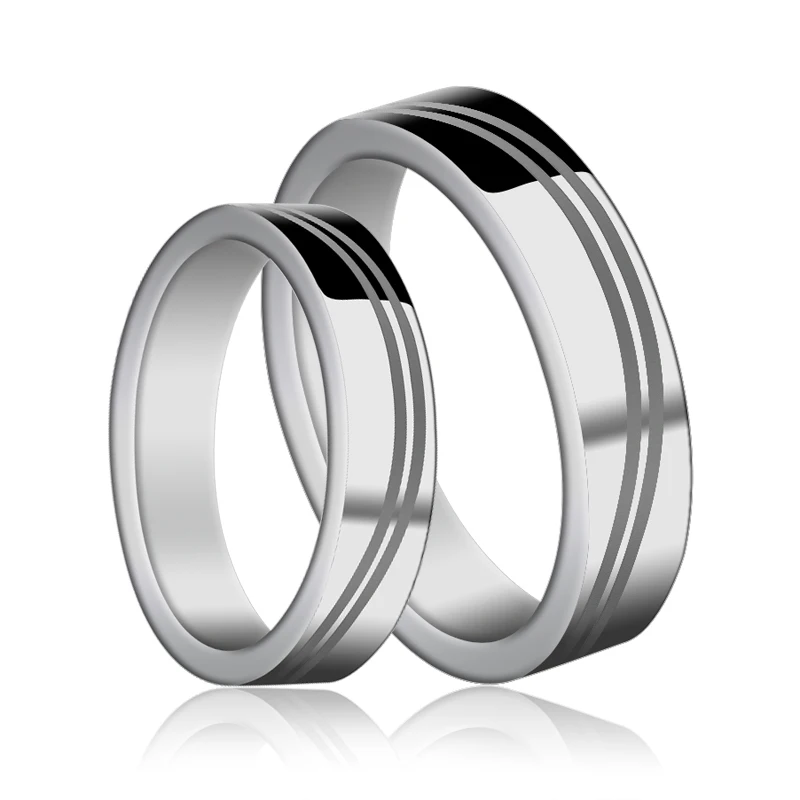 Fashion Jewelry Couples' Tungsten Carbide Rings Engraving Ring Pairs