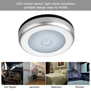 

6 LED PIR Body Motion Sensor Activated Wall Light Night Light Induction Lamp For Closet Corridor Cabinet
