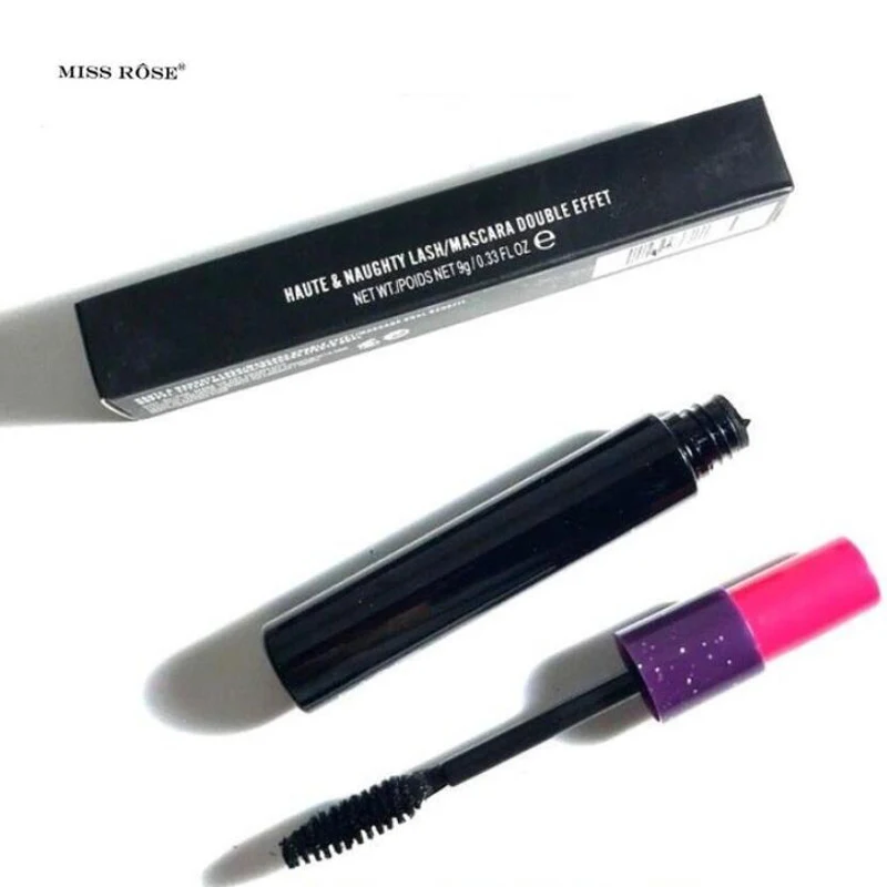 

12pcs/lot New Haute & Naughty Lash Mascara Double Effect Extension Makeup Mascara WaterProof Black Mascara 9g