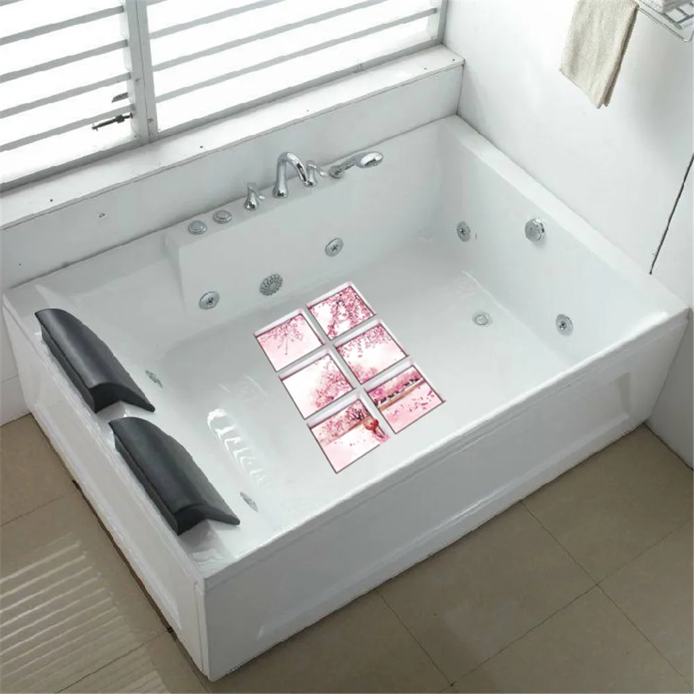 

3D Nonslip Bathtub Appliques Bath Bathtub Sticker Tub Bathroom Decal PVC Mural Printed bathtub wall stickers bathroom products