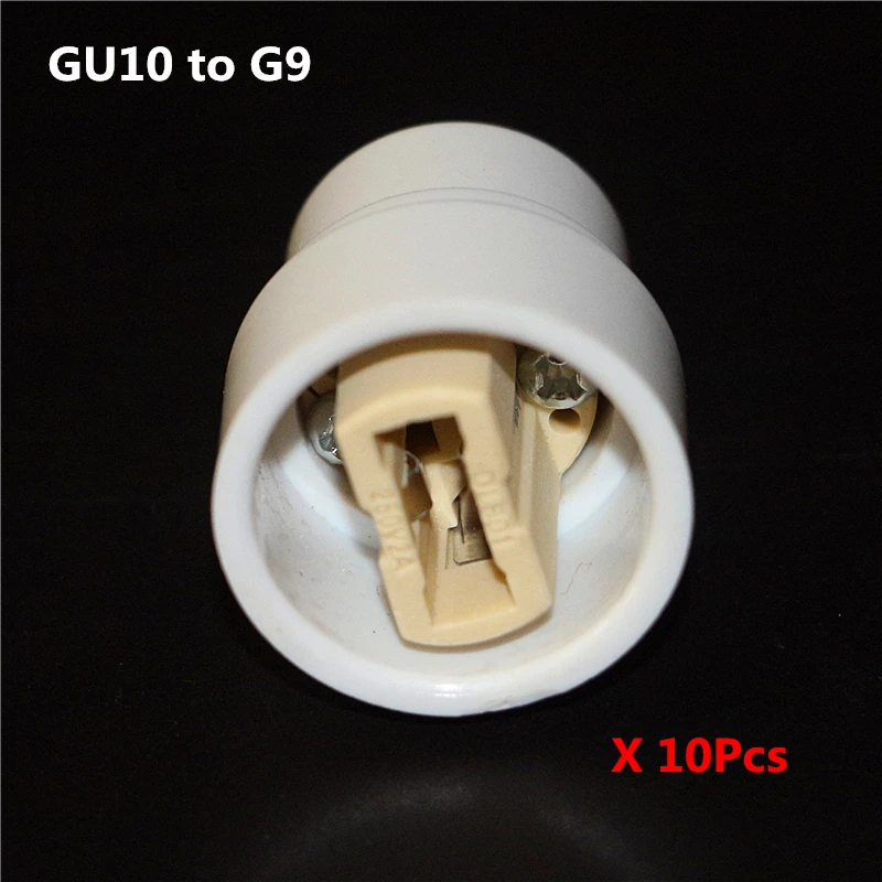 10Pcs/Lot Free Shipping GU10 to G9 Adapter GU10 to G9 Socket GU10 Base