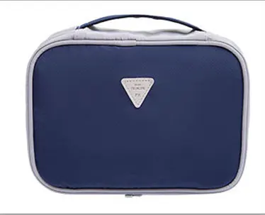 Новая полиэфирная подвесная косметичка, водонепроницаемая дорожная сумка для макияжа, Большая складная сумка-косметичка, женские косметички, Органайзер - Цвет: Deep blue