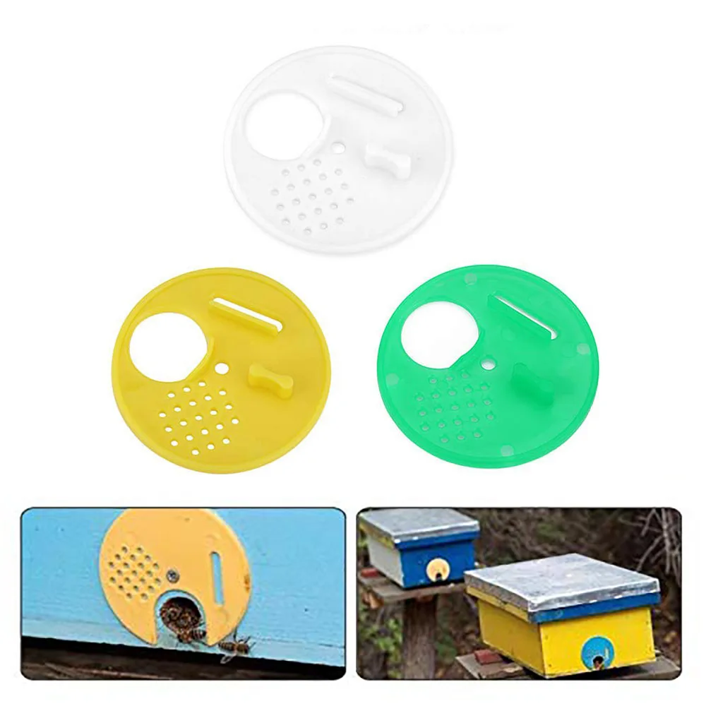 Round Bee Hive Box Entrance Gate Disc Plastic Bee Nest Door Honeycomb Entrance Gate Beekeeping Tool Equipment