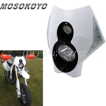 Картинка Белый X2 фары мотокросс Пит Байк светодиодный версия индикатор внедорожных фары для Suzuki Yamaha KTM