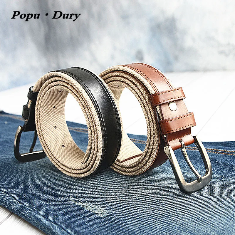 Popu`Dury New Arrival Plus Big Size Men Belts Leather Belt Lengthened