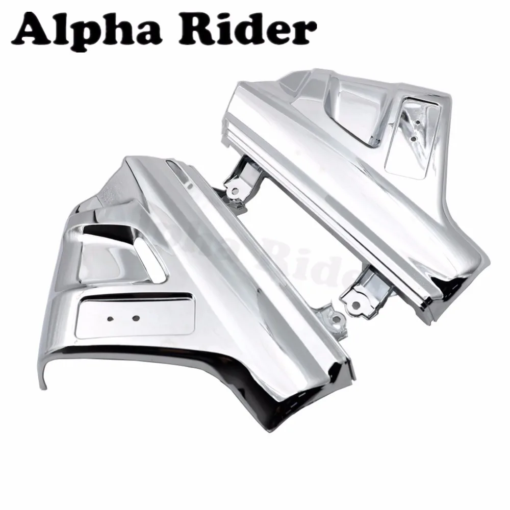 ABS Chrome Front Suspension Shock Cover Side Fender Lower Fork Shield Fairing Guard for Honda GL