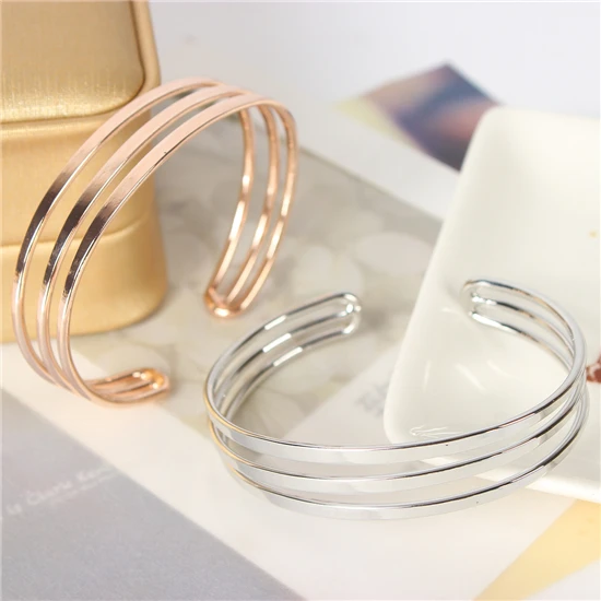

1Pcs Female High Quality Open Bracelet Accessories Jewelry Three-tier Hot Selling Bracelet Gift