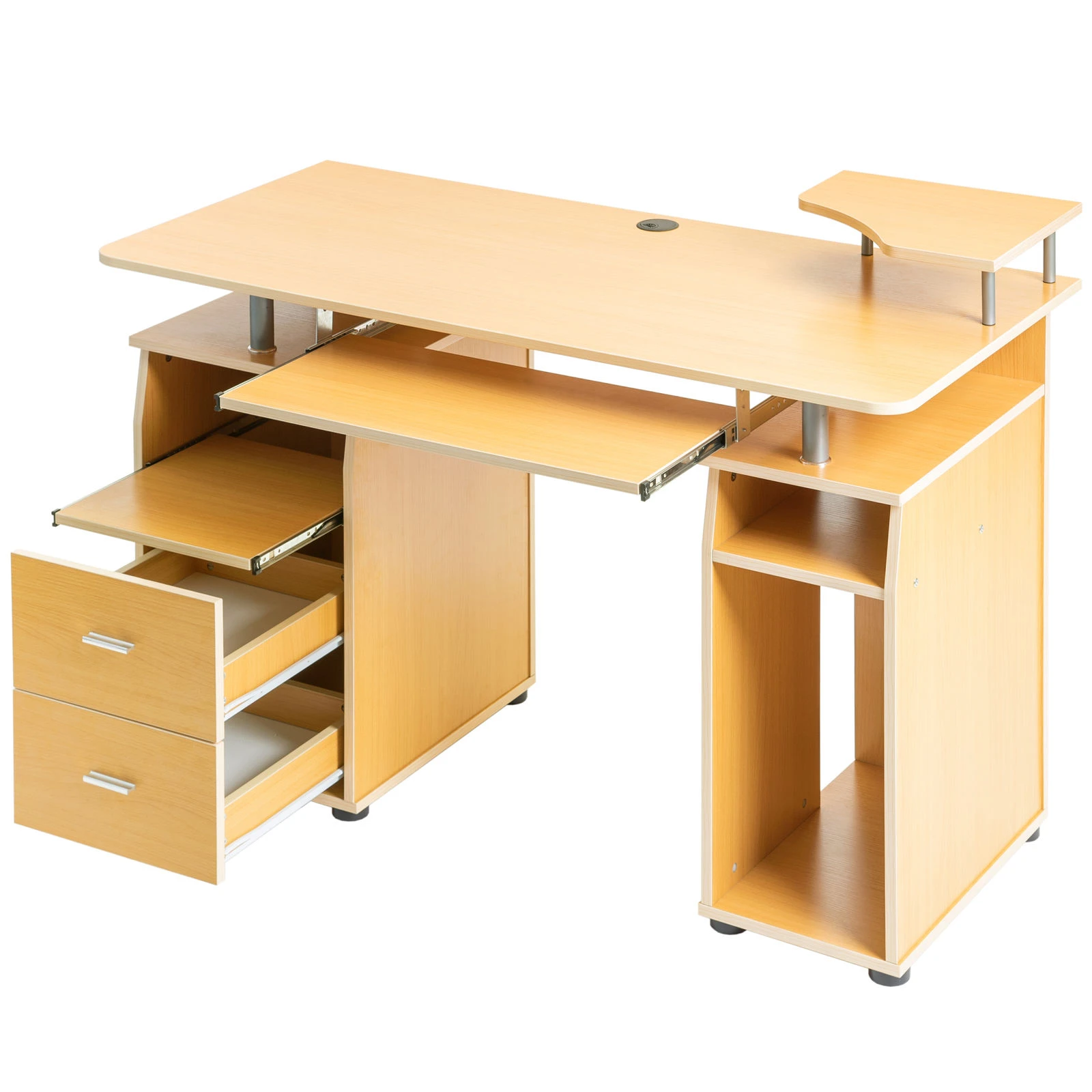 US store free delivery Computer Desk Workstation With Pull Out Keyboard Tray
