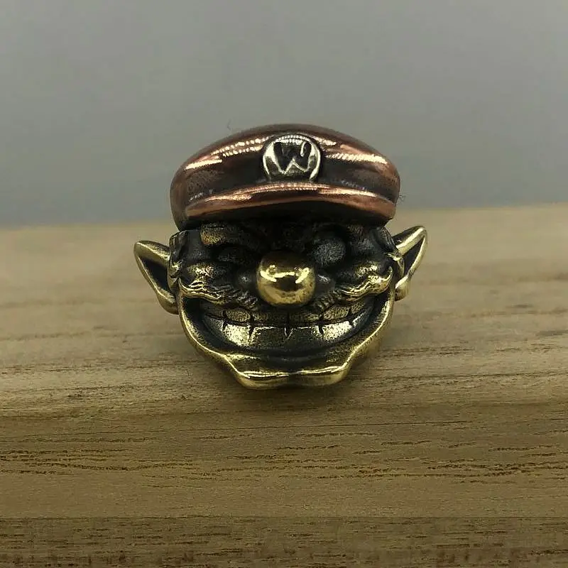 

EDC Tools Brass Copper Wario Lanyard Bead Paracord Knife Tool Pendant Knife Beads # 100