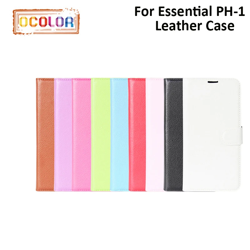 ocolor For Essential PH 1 Filp UP Business Leather Case Cover Credit Card Holder Wallet Bag 5.7