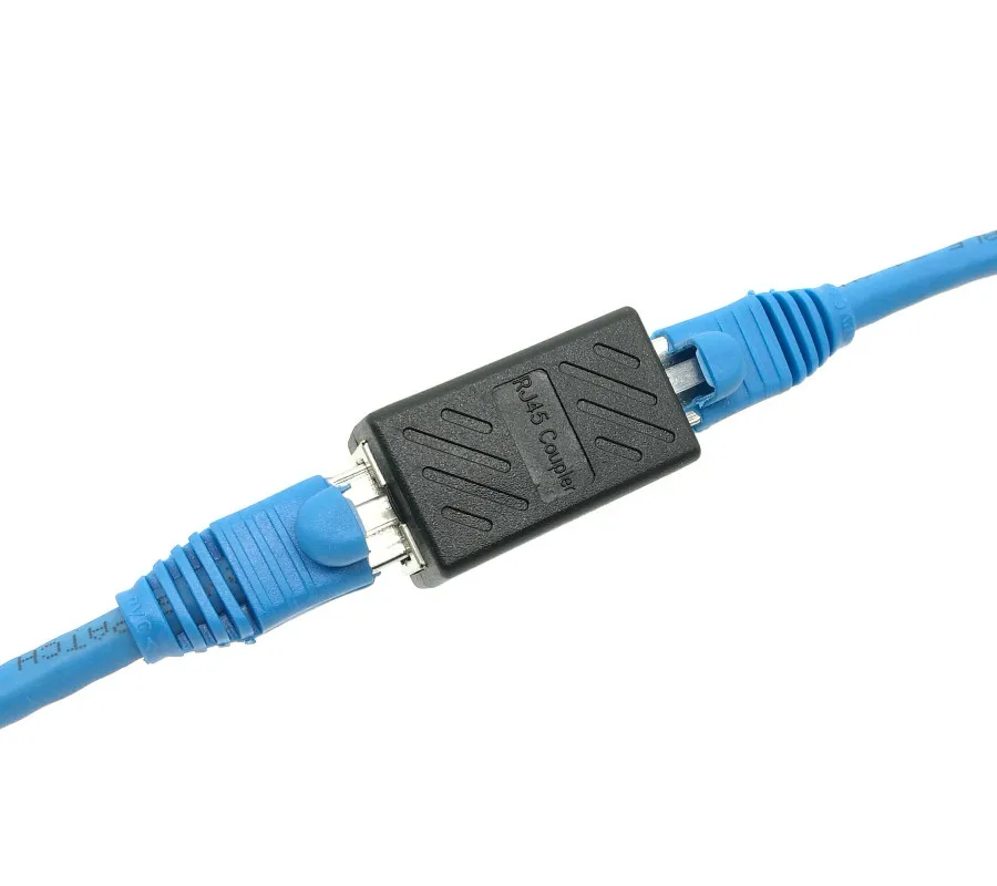 

2 Pcs RJ45 Coupler ethernet cable coupler LAN connector inline Cat7/Cat6/Cat5e Ethernet Cable Extender Adapter Female to Female
