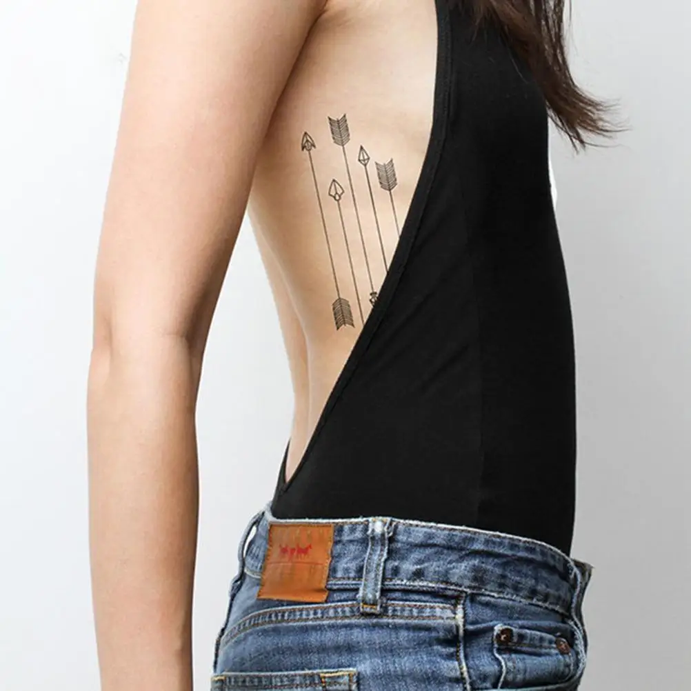 Водостойкие временные тату наклейки со стрелой тату наклейки флэш-тату поддельные татуировки 10*6cm