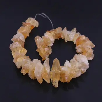 

15.5"Strands Large Size Natural Raw Citrines Cut Nugget Chips Loose Beads,Yellow Crystal Quartz Rough Nugget Pendants Jewelry