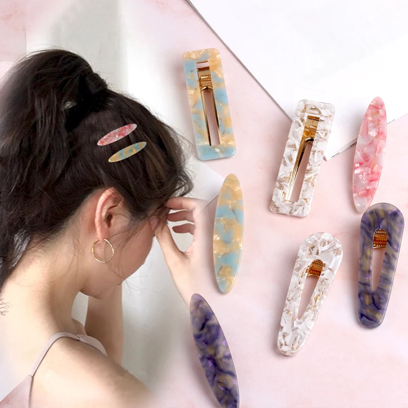 

Fashion Korean hollow hairpin geometric drop hair clips sequins Tin Foil glitter headwear hairgrips barrettes hair accessories