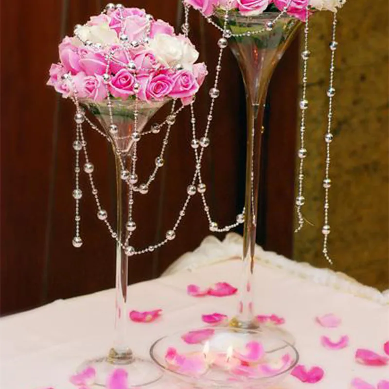 Свадебный дорожный лидер прозрачная Высокая стеклянная ваза для цветов Настольный Террариум стеклянные контейнеры креативная ваза украшение