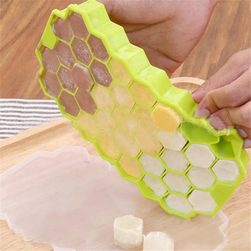 

37 Ice Cubes Honeycomb Ice Cream Maker Form Molds Yogurt Ice Box Fridge Treats Freezer Ice Cream Tools DIY 886063