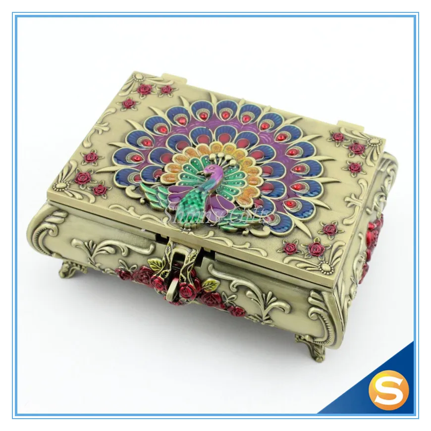 High Quality Metal Zinc Alloy Material Jewelry Boxes for Ringsin