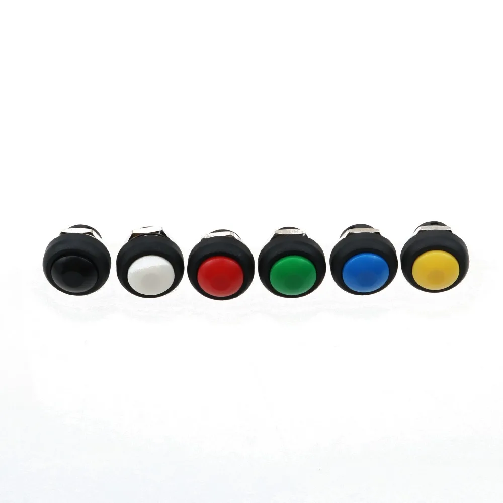 YuXi PBS-33B 12mm Momentary Push button Switch 12v momentary Push button Switch since the reset Non-locking