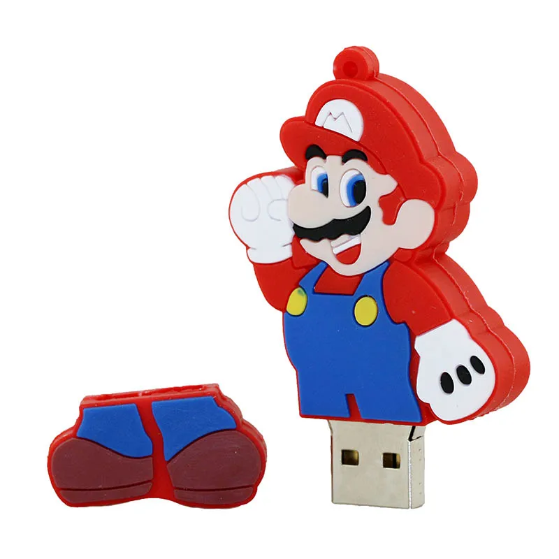 Cle Usb флеш-накопитель 32 ГБ Супер Марио мультфильм Bowser Флешка 128 Гб 64 Гб Забавный Usb флеш-накопитель 16 Гб карта памяти диск 8 ГБ 4 ГБ ручка-накопитель