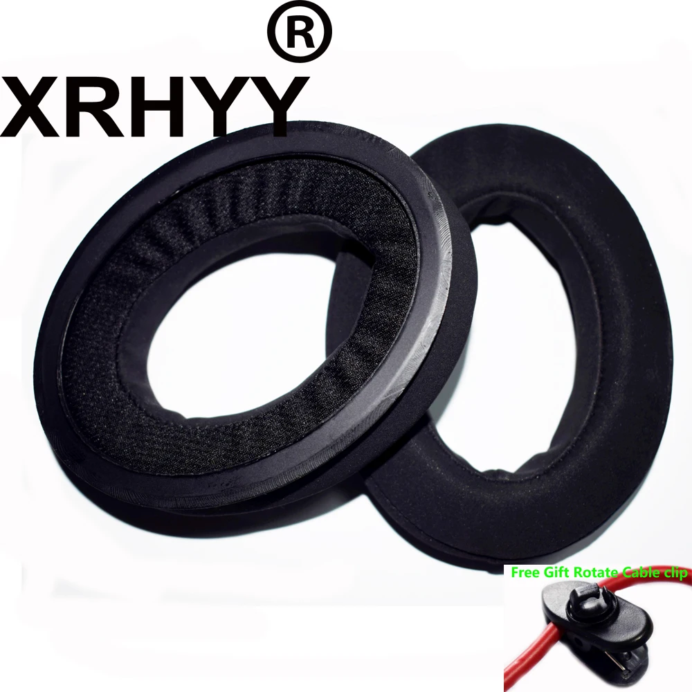 

XRHYY Black Replacement Ear Pad Earpads Cushion For Sennheiser HD 598 HD598 CS HD599 569 Headphones With Free Rotate Cable Clip