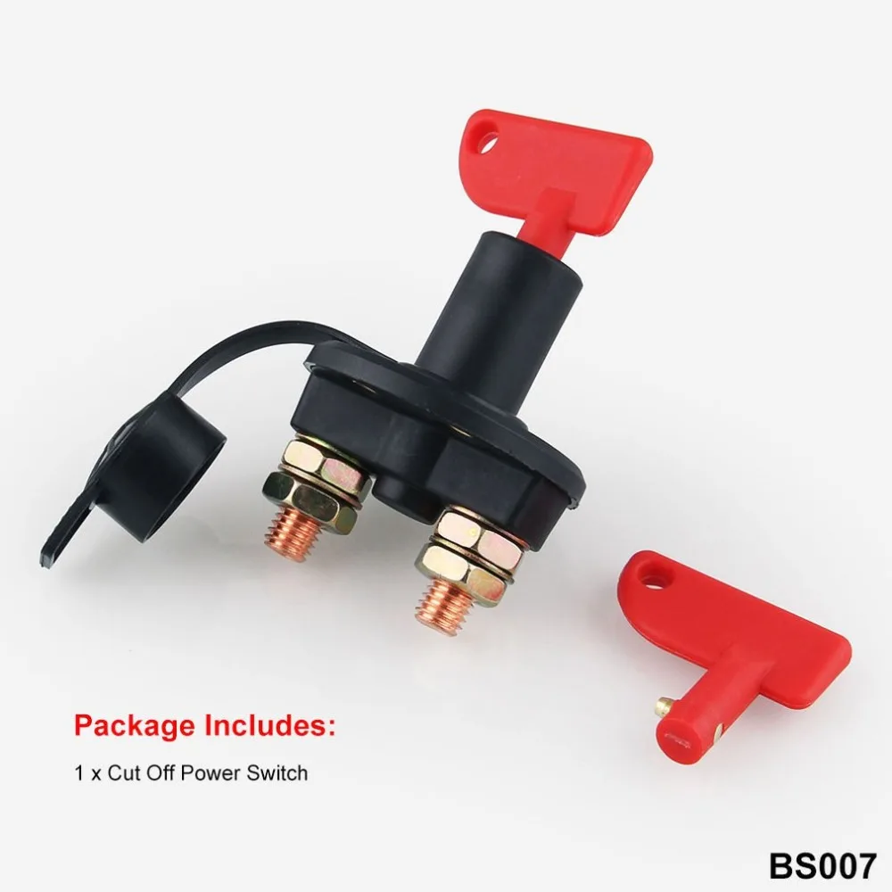 Car power main switch battery battery switch double column anti-leakage knob type disconnector cut off