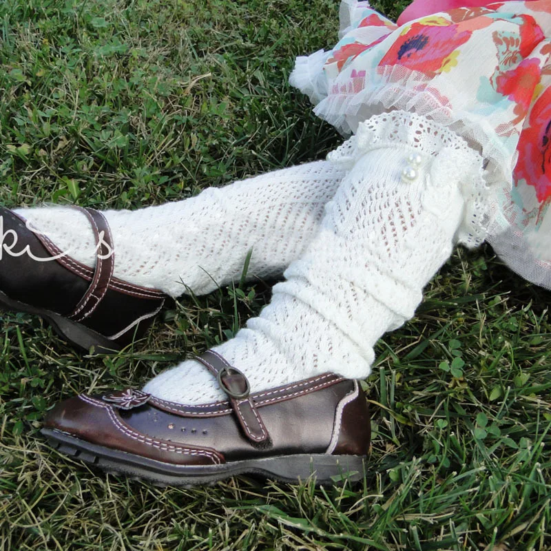 Новые хлопчатобумажные носки для девочек Модные детские теплые носки с кружевами для девочек Милые носки с различными рисунками