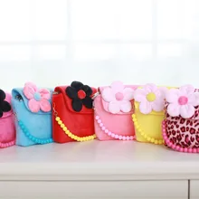 Детский мини-кошелек в Корейском стиле для монет, плюшевый Детский кошелек для девочек, сумка-кошелек, сумки через плечо, набор для малыша, сумки с бусинами