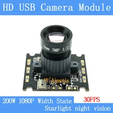 PU`Aimetis 1080P Full HD MJPEG 30FPS USB Surveillance camera module starlight night vision wide dynamic 2MP support audio Linux