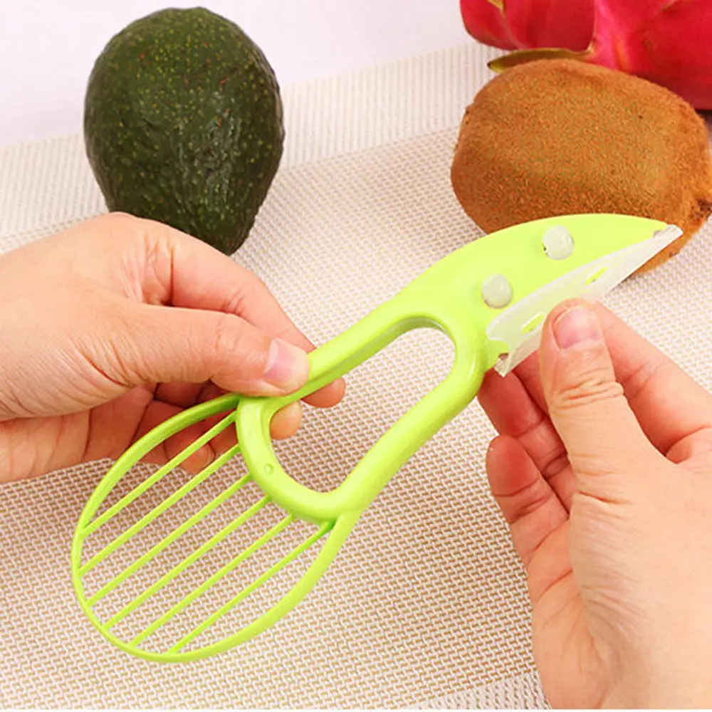 

Generic 3 In 1 Avocado Slicer Peeler Skinner Color Green