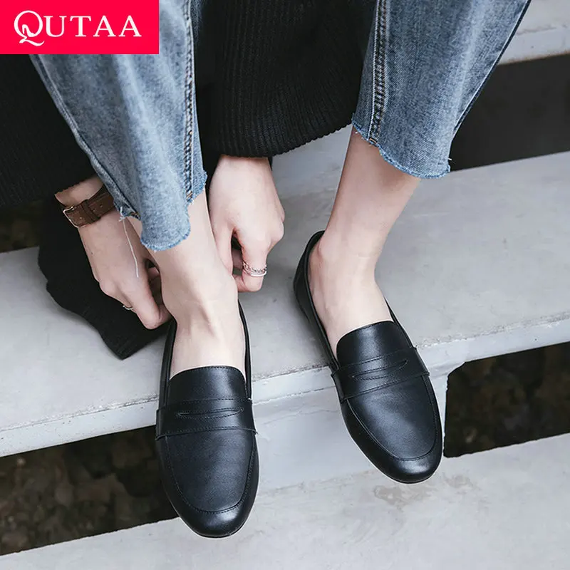 QUTAA/Женская обувь женские туфли лодочки на платформе без шнуровки с квадратным
