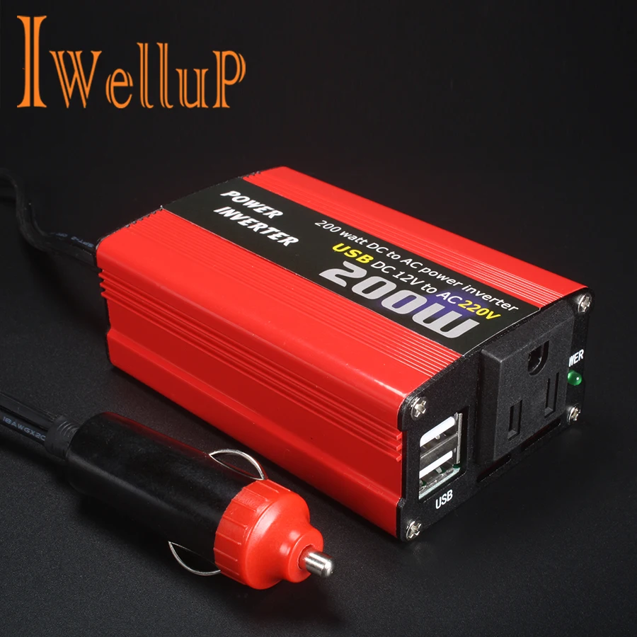 Car 200W Power Inverter 12v 220v Converter DC 12V to AC  