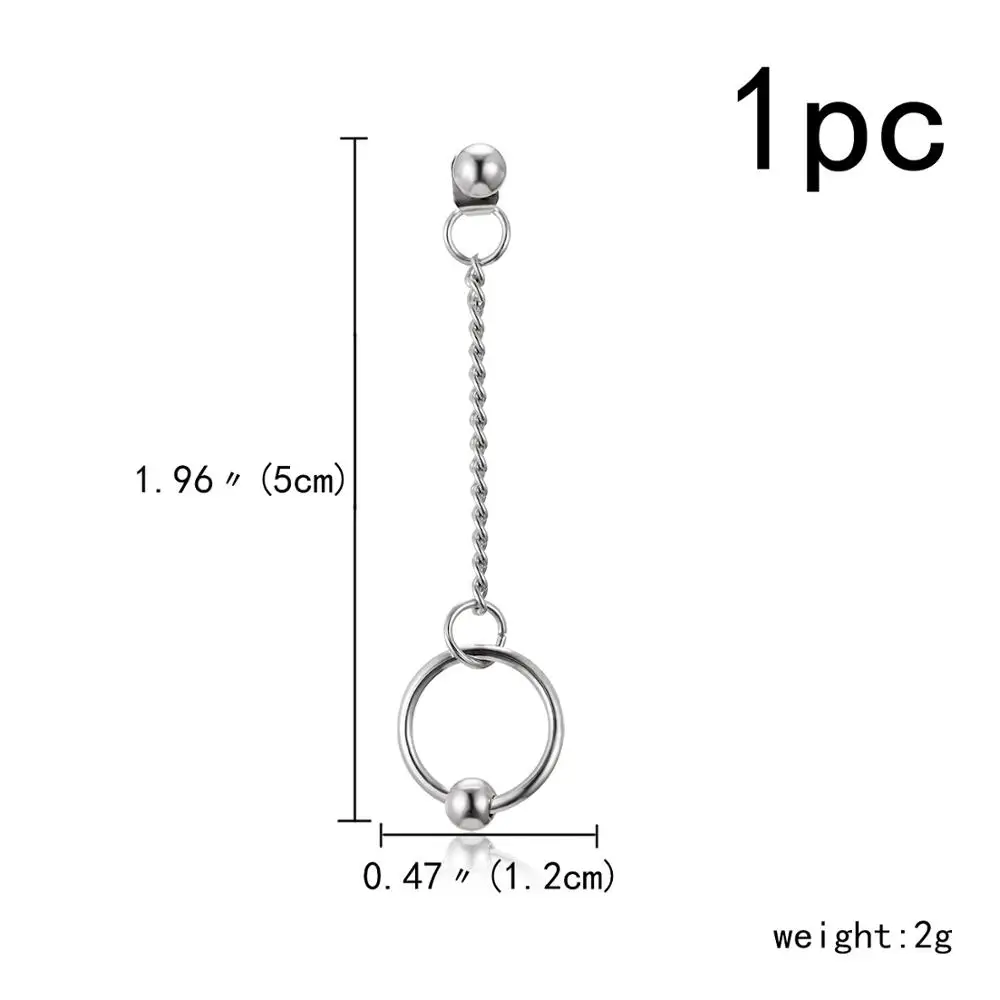 Дизайн Геометрические длинные серьги-гвоздики с кисточкой для мужчин и женщин панк серьги с длинными цепочками мужские модные свадебные украшения подарок - Окраска металла: 11