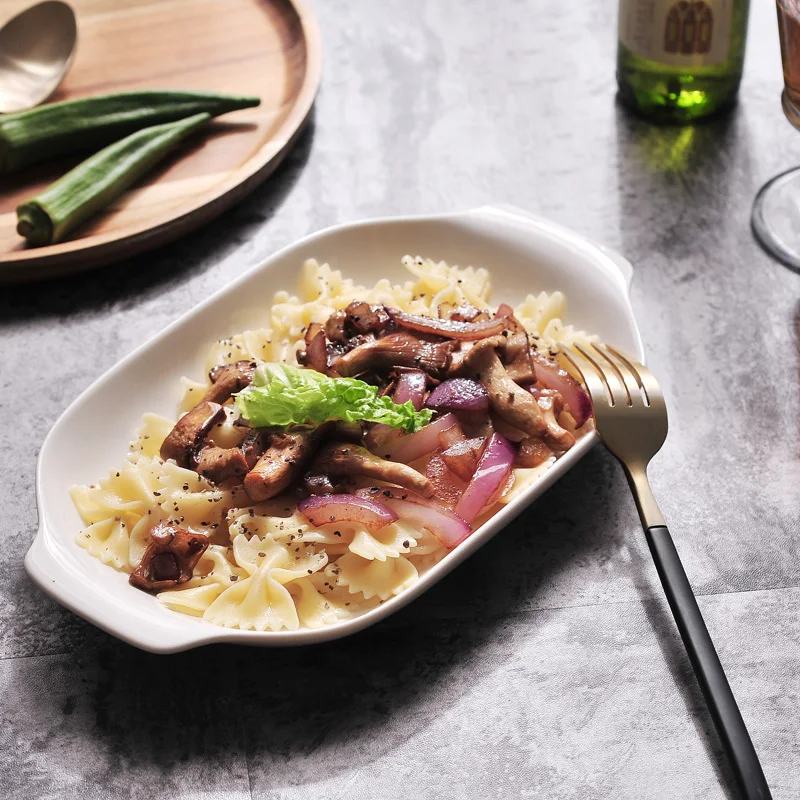 Piatto Di Pesce In Ceramica Ristorante Piatti Di Carne Forno A