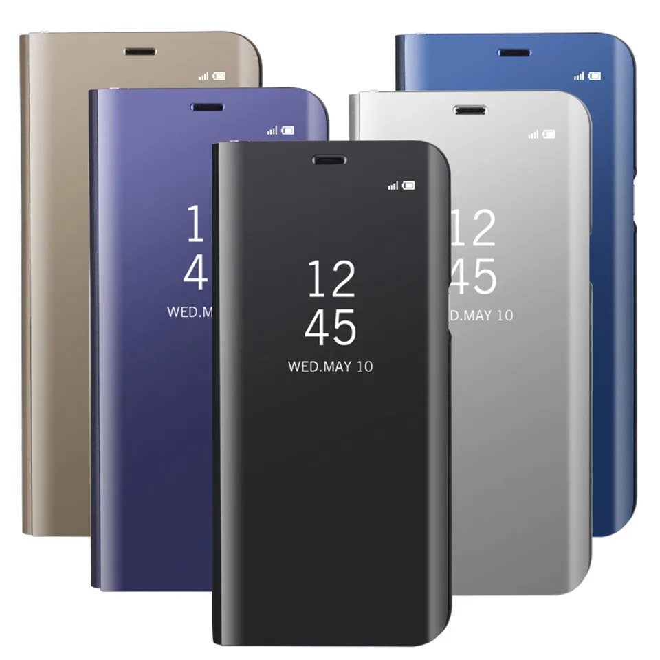 لهواوي زميله 20 لايت حالة الوجه الذكية مرآة الرؤية حالات لهواوي زميله 20 برو X SNE-LX1 حالة جلدية التلفزيون حامل للهاتف كوكه