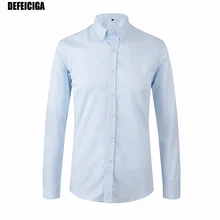 DEFEICIGA бренд мужской рубашки полосатые мужские модные повседневные рубашки с длинными рукавами деловые рубашки camisa social 020