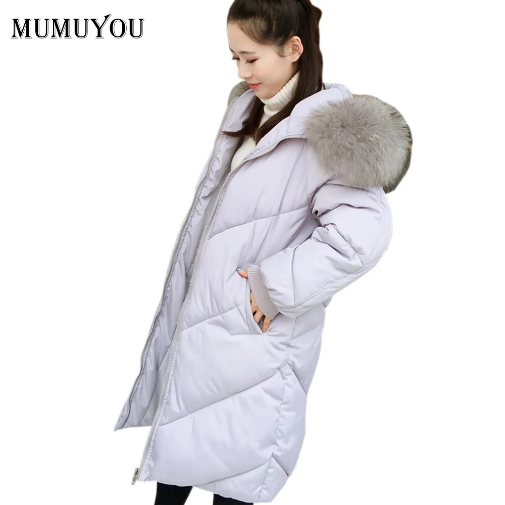 Buy Women Long Cotton Coat Knee Length Casual Thick
