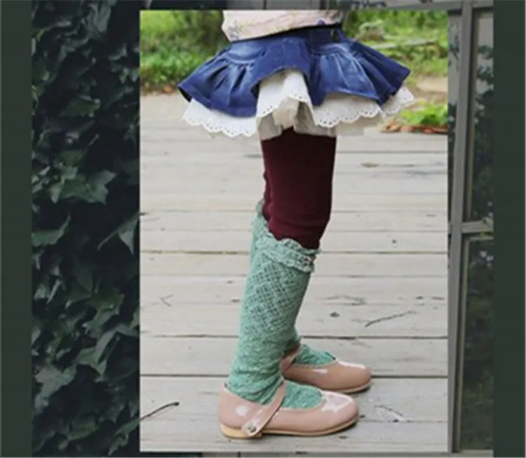 3-8 y kids leggings girls ruffle pants denim skirts lace leggings for girls clothes On Sales spring autumn trousers (20)