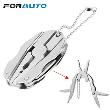 FORAUTO автомобильный брелок многофункциональный инструмент мини Мультитул плоскогубцы нож отвертка брелок Открытый Портативный Ручной инструмент авто брелок