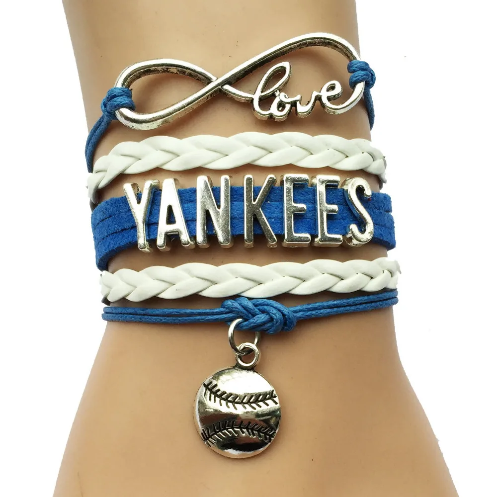 Infinity Love Yankees Baseball Bracelet New York Team Sports Bracelet