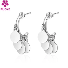 Модные серьги-гвоздики, круглые серьги для женщин, вечерние корейские ювелирные изделия для девушек, новинка Oorbellen