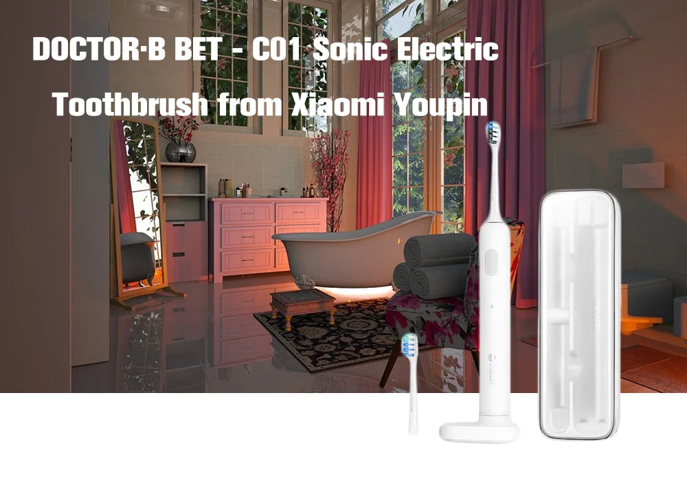 01 Mijia Waterproof Sonic Electric Toothbrush Portable Rechargeable Wireless Sonic Tooth Brush Ultrasonic Toothbrush BET-C01