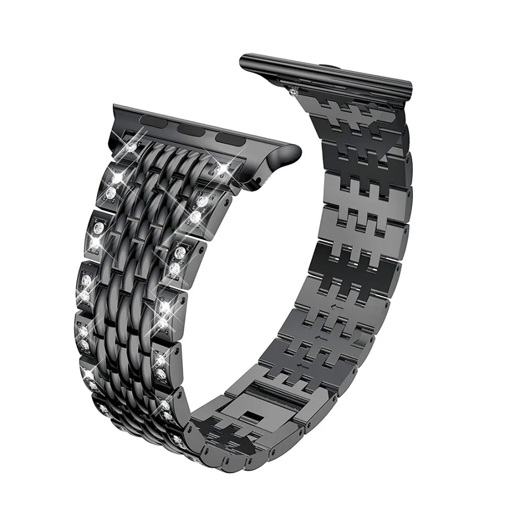 

Diamond Link bracelet For Apple watch band correa aple watch 42mm 38mm stainless steel strap wrist belt watchbands Iwatch 3/2/1