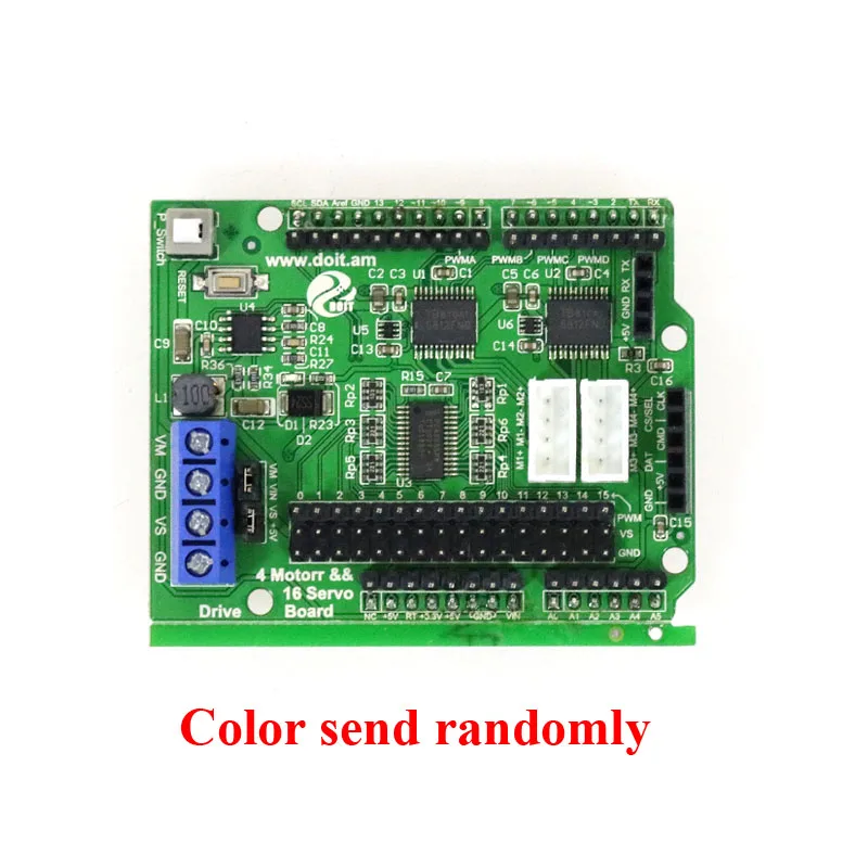 2 канальный 4 двигатель постоянного тока 16 сервопривод защитная плата для Arduino 2wd