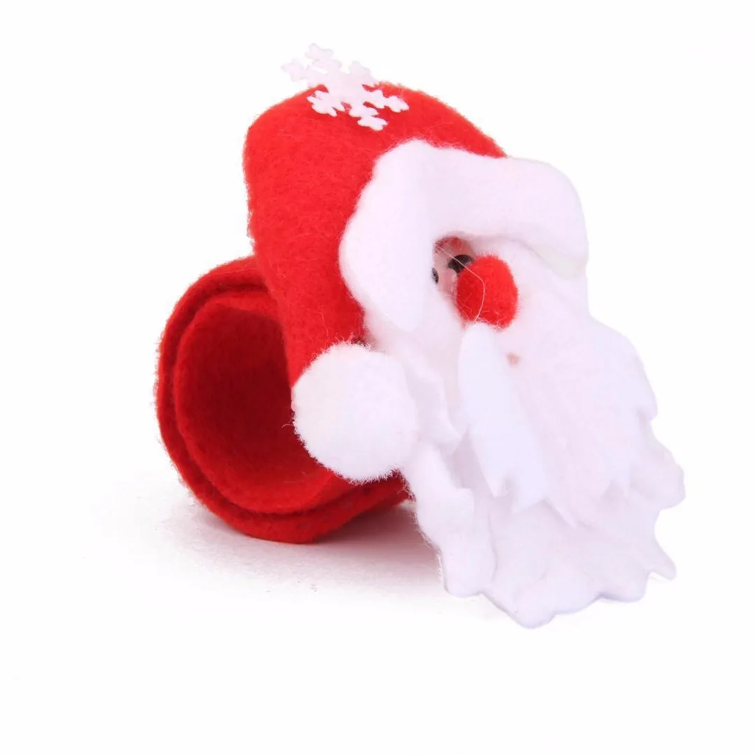 12x Christmas Santa Claus Wrist Slap Band Wristband Party Bracelet For Adult Kid 2018 DIY Newest