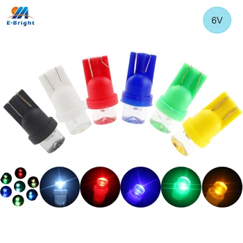 

YM E-Bright 6V 6.3V 200X T10 194 168 Concave Lens LED Bulbs with Wedge Car Door Lights White Red Blue Green Amber RGB