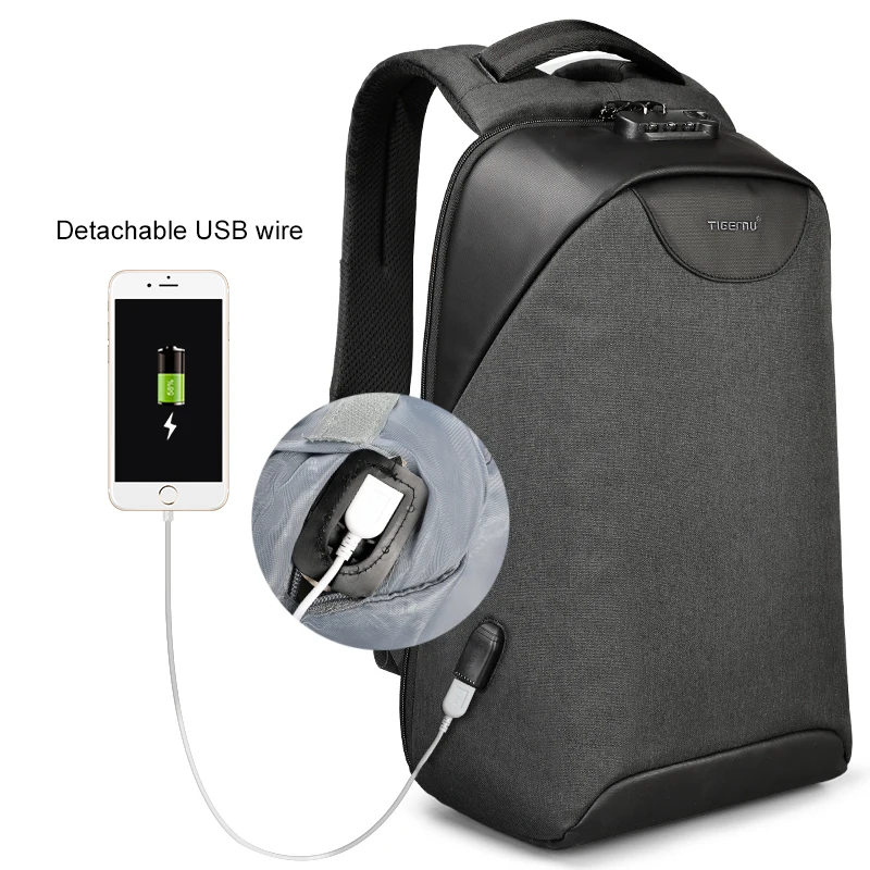 Sin llave antirrobo TSA Lock moda hombres mochilas 15,6 pulgadas USB carga portátil masculino Mochila de Escuela Universitaria 18 l para los niños Sin llave antirrobo TSA Lock moda hombres mochilas 15,6 pulgadas USB carga portátil masculino Mochila de Escuela Universitaria 18 l para los niños