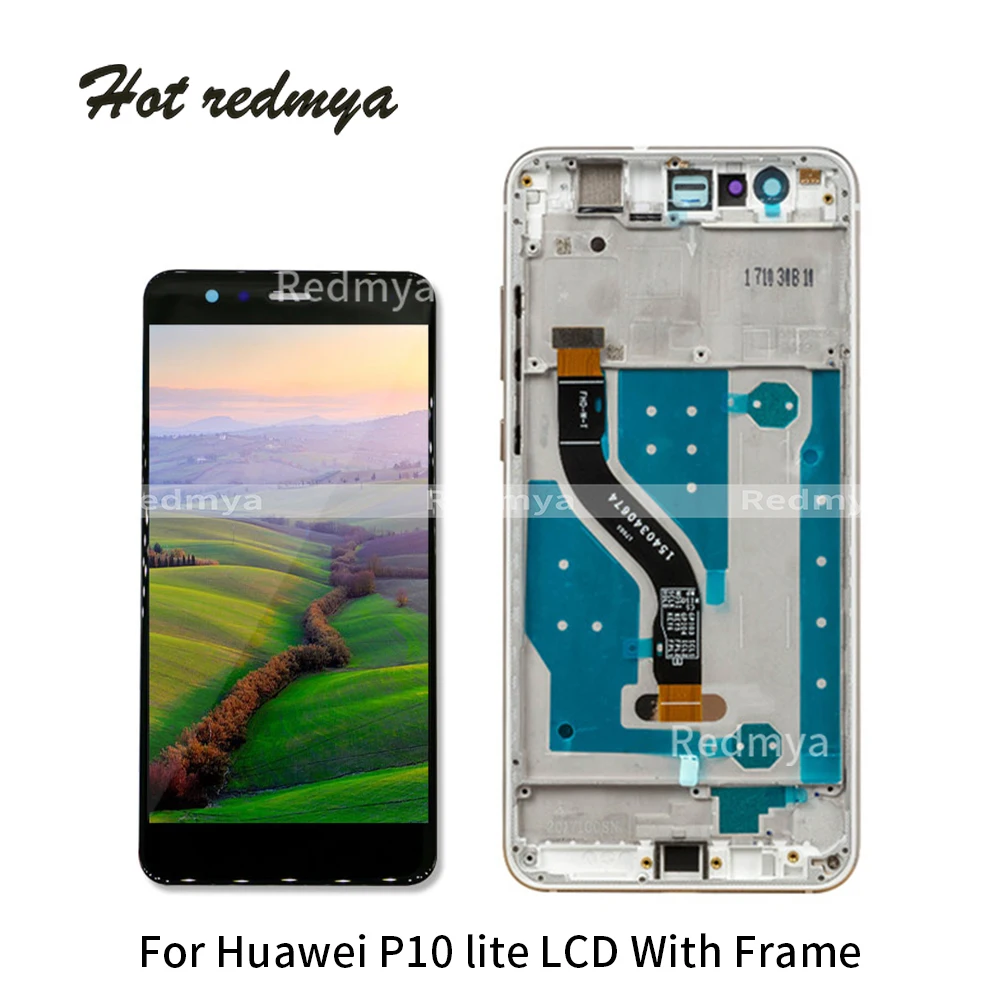 

For Huawei P10 Lite 5.2 inch LCD Display Touch Screen Digitizer Assembly P10 Lite WAS-LX1 WAS-LX1A WAS-LX2 WAS-LX With Frame